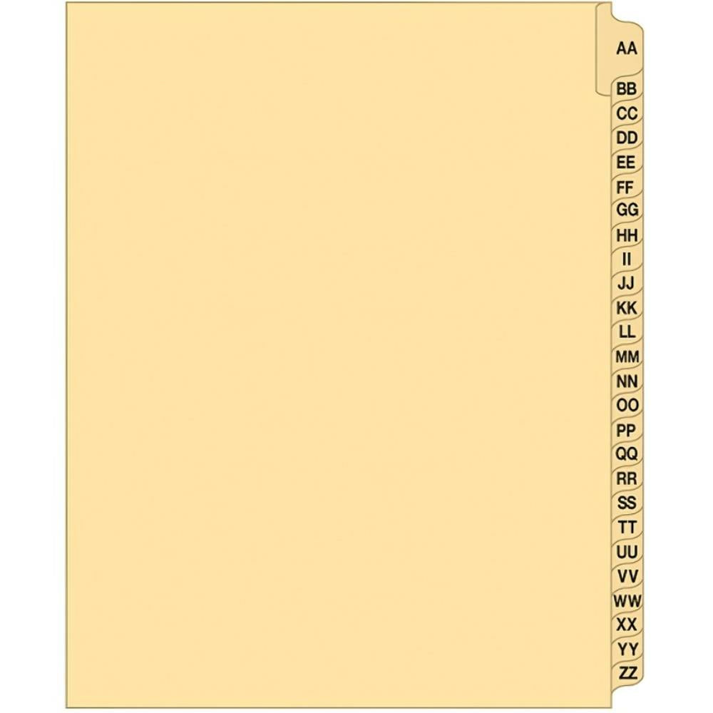 Supreme Litigation Tabs 26th Cut Double Alpha Set 11" Buff AA-ZZ