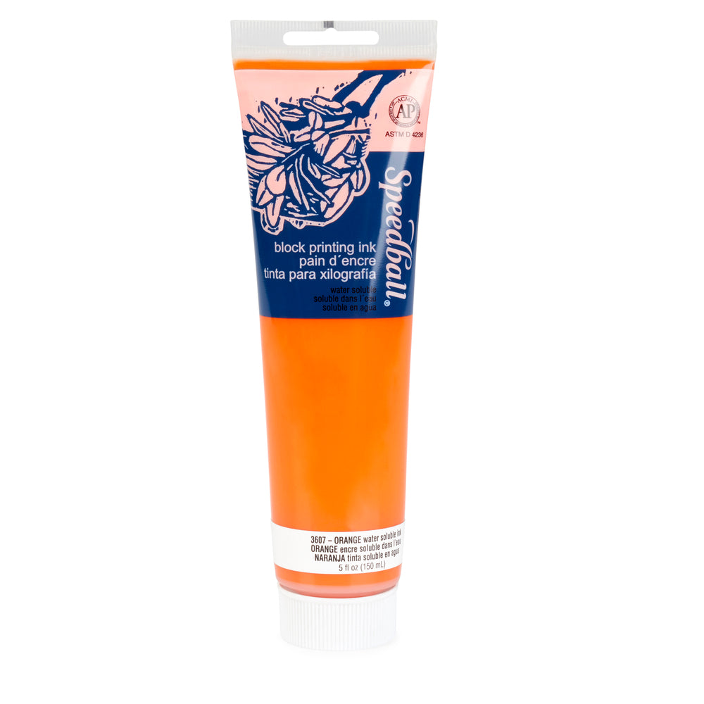 Encre d'impression en bloc hydrosoluble Speedball Art Products - Orange - 148 ml