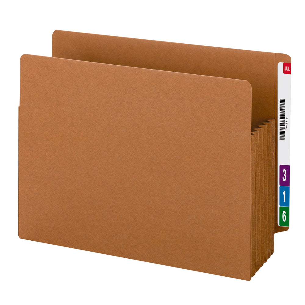 Smead Tuff Extra Wide End Tab File Pocket - Letter Size - 5 1/4" Expansion