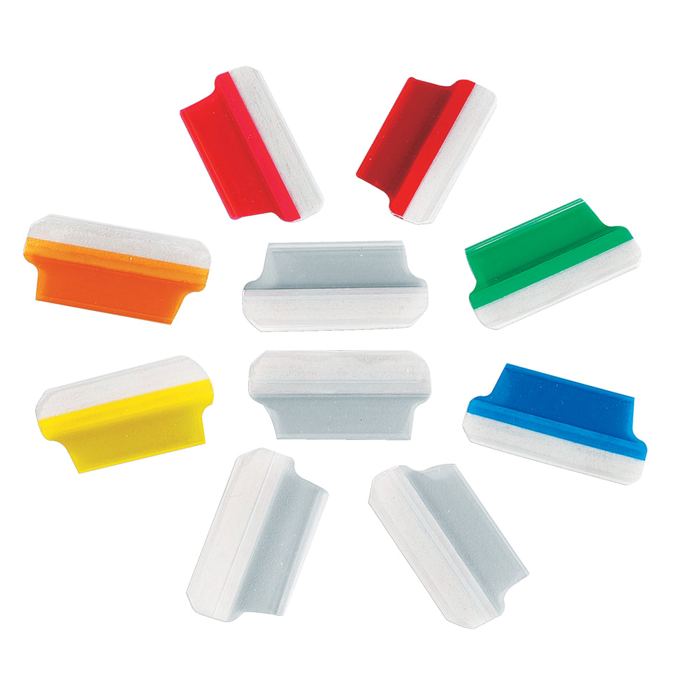 Étiquette autocollante Oxford Shield - 1,5" - Couleurs assorties - Paquet de 10