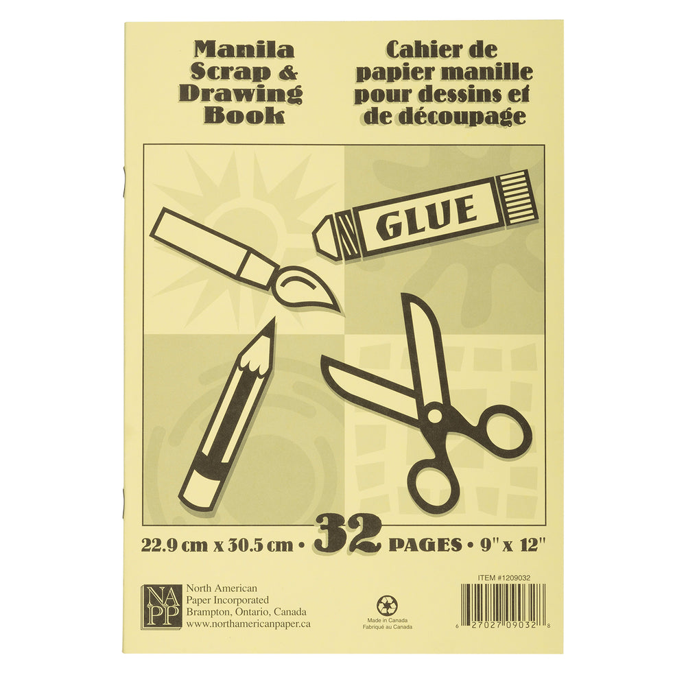 Album de coupures de presse de Manille, North American Paper Inc. – Couleurs assorties – 9" x 12" – 32 pages