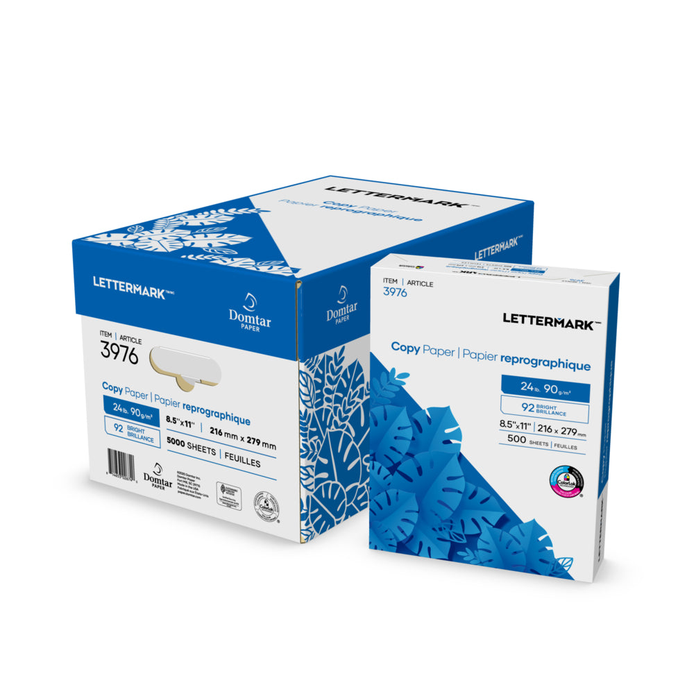 Papier à lettres Spicers - 8,5" x 11" - 24 lb - Blanc - 500/paquet