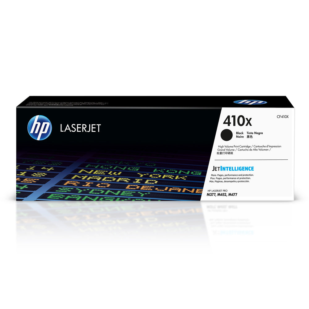 Cartouche de toner noir LaserJet d'origine HP 410X (CF410X) à haut rendement