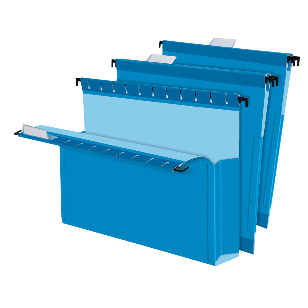 Pendaflex SureHook Hanging Box Files with 2" Expansion - Letter Size - Blue - 25 Pack