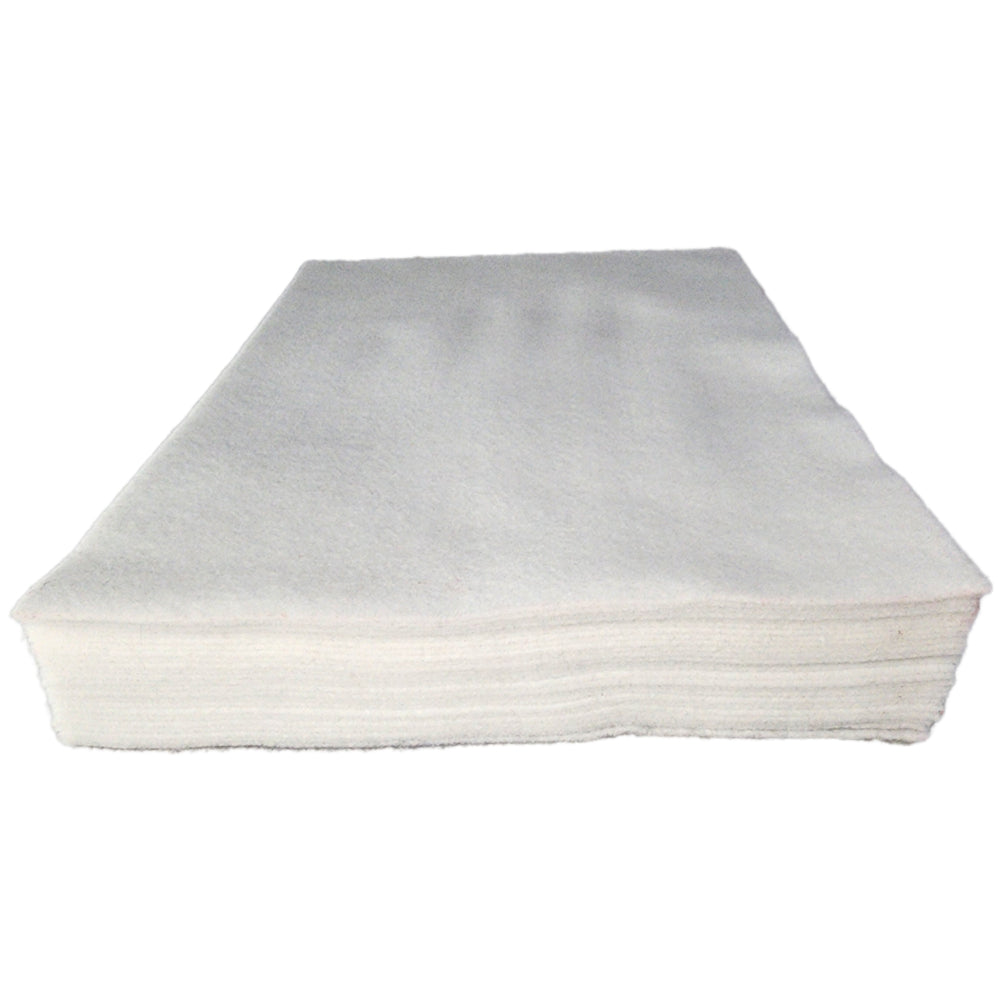 Feutre artisanal multifeutre - 23 cm x 30 cm - Blanc - Lot de 25