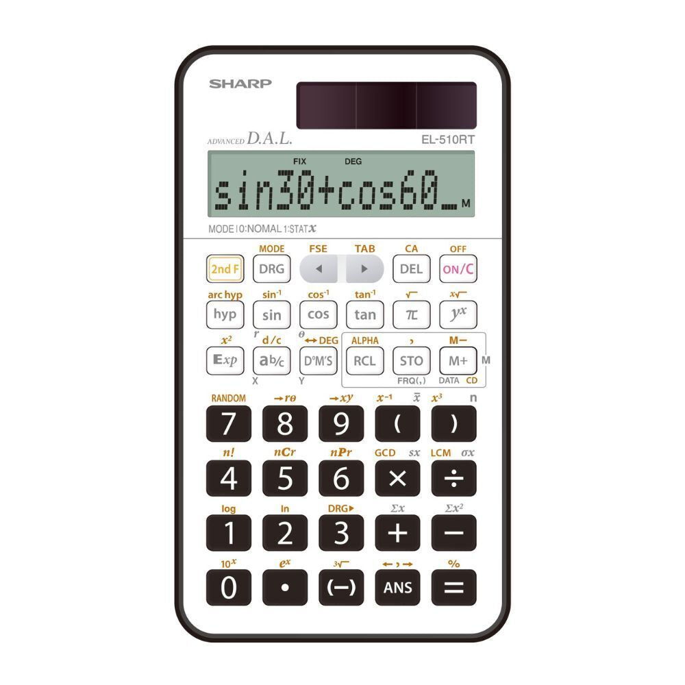 Sharp EL510RT 169 Functions 10-Digit Scientific Calculator - White