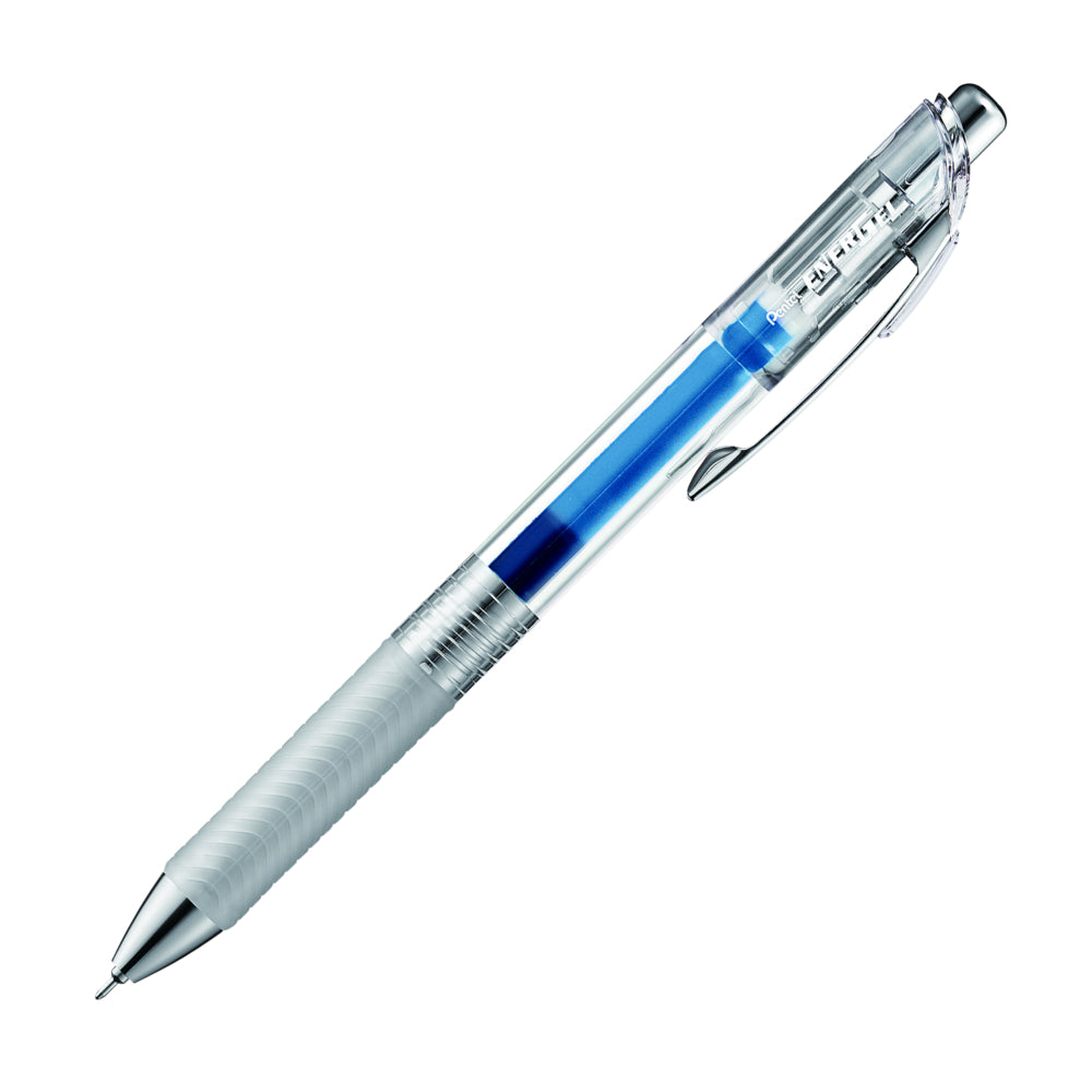 Pentel EnerGel Infree Retractable Liquid Gel Pen - 0.5mm Needle Tip - Blue Ink - 12 Pack