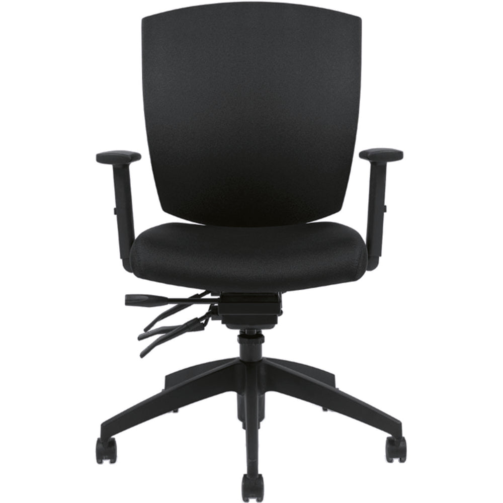 OfficestoGo, Ibex, fauteuil multi-bascules à dossier mi-hauteur, noir