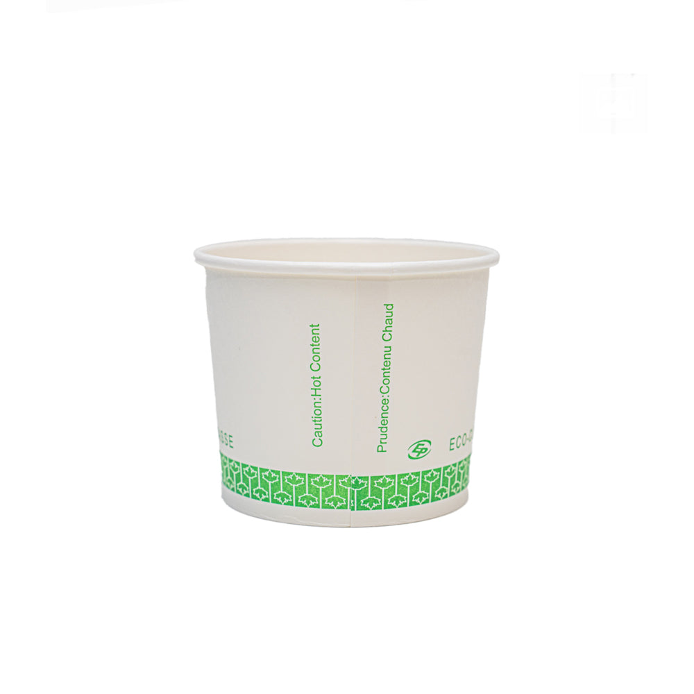 Gobelet à soupe en papier compostable Eco-Packaging - 10 oz - Paquet de 1 000