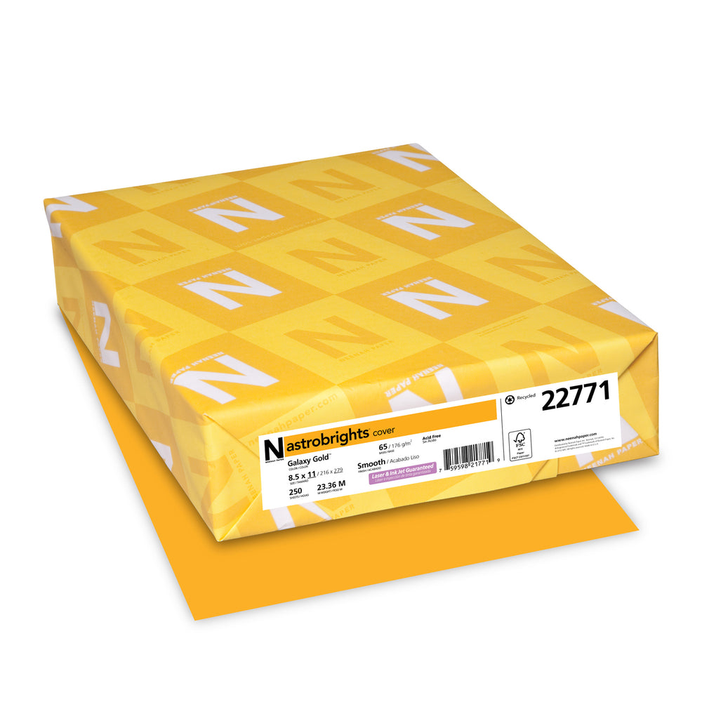 Papier couleur Astrobrights - 8,5" x 11" - Or Galaxie - 250 feuilles