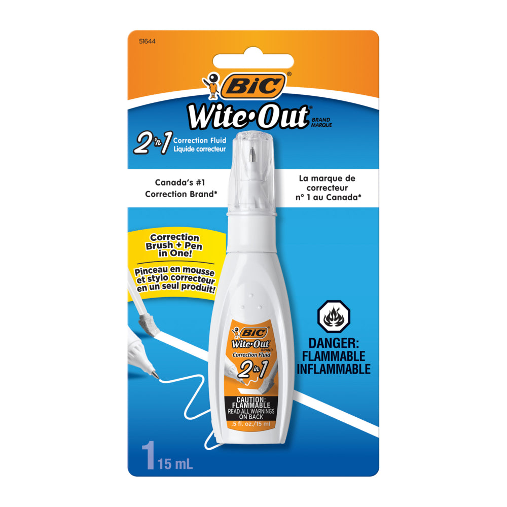 Stylo correcteur liquide BIC Wite-Out 2 en 1