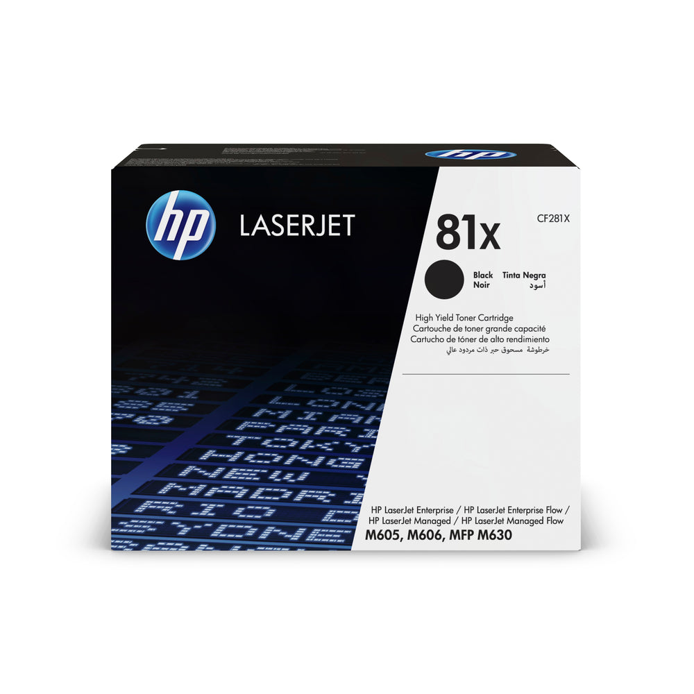 Cartouche de toner noir HP 81X (CF281X) LaserJet d'origine à haut rendement