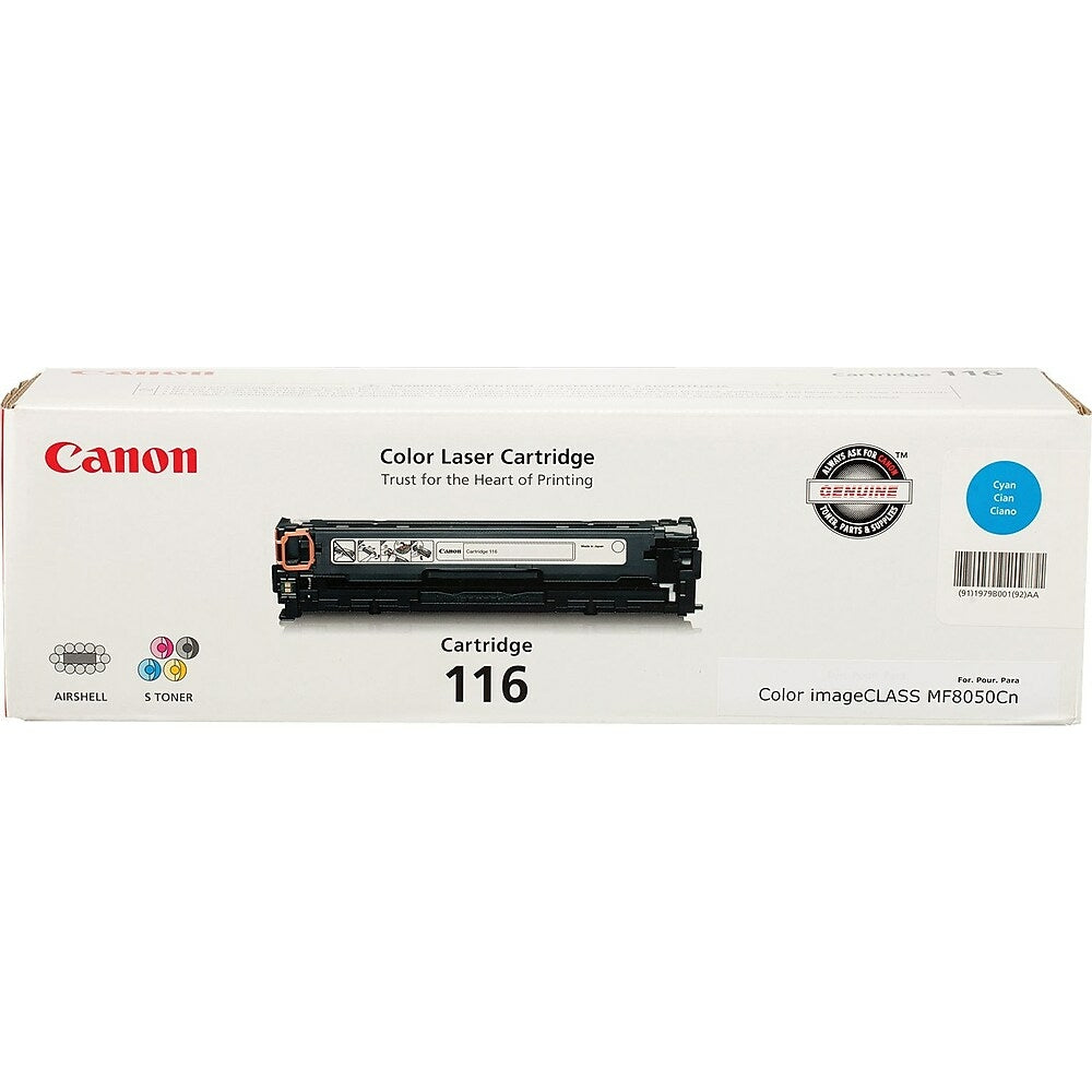 Cartouche de toner cyan Canon 116 (1979B001)