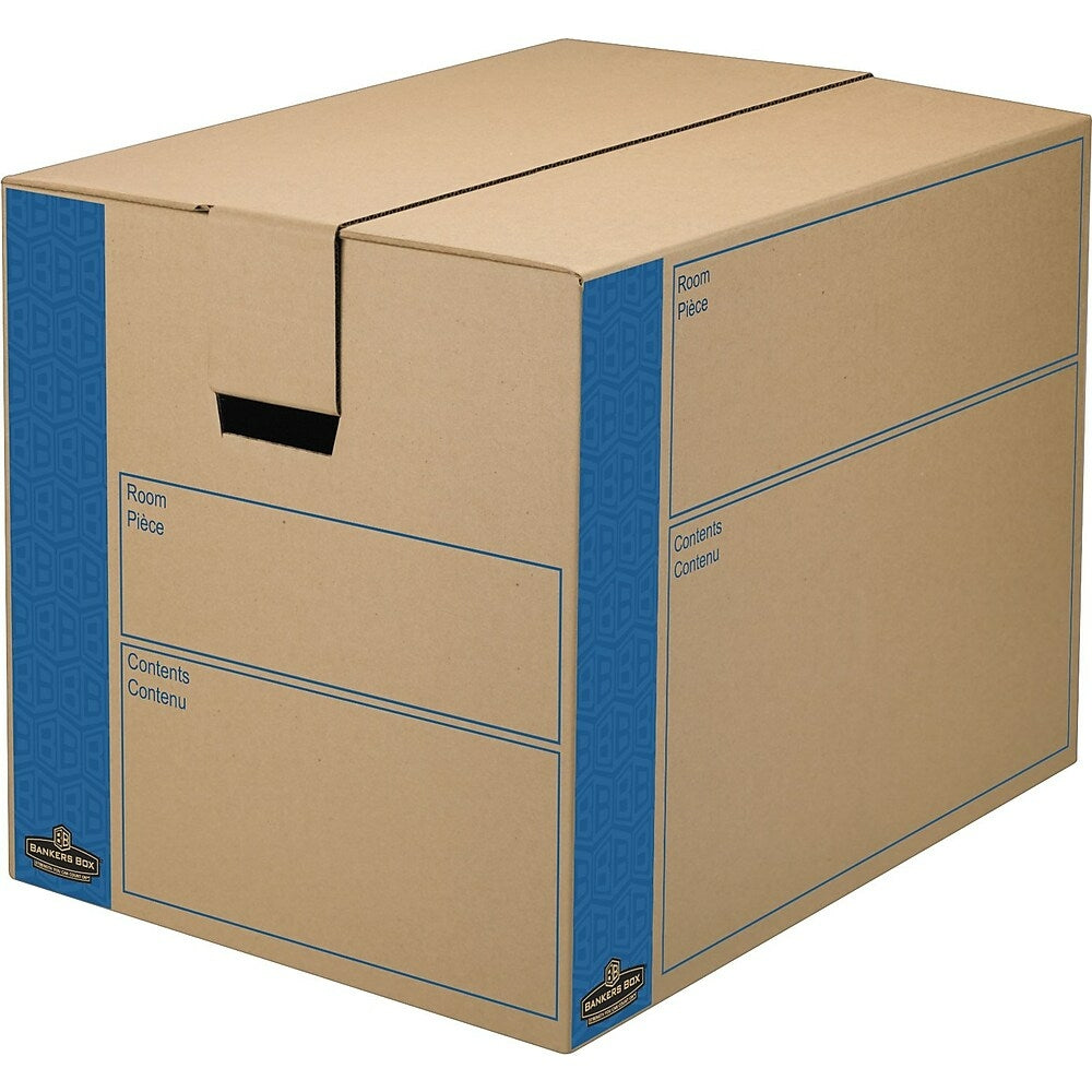 Bankers Box SmoothMove PRIME Moving Box with FastFold - Large - 24" L x 18" W x 18" H - 6 Pack
