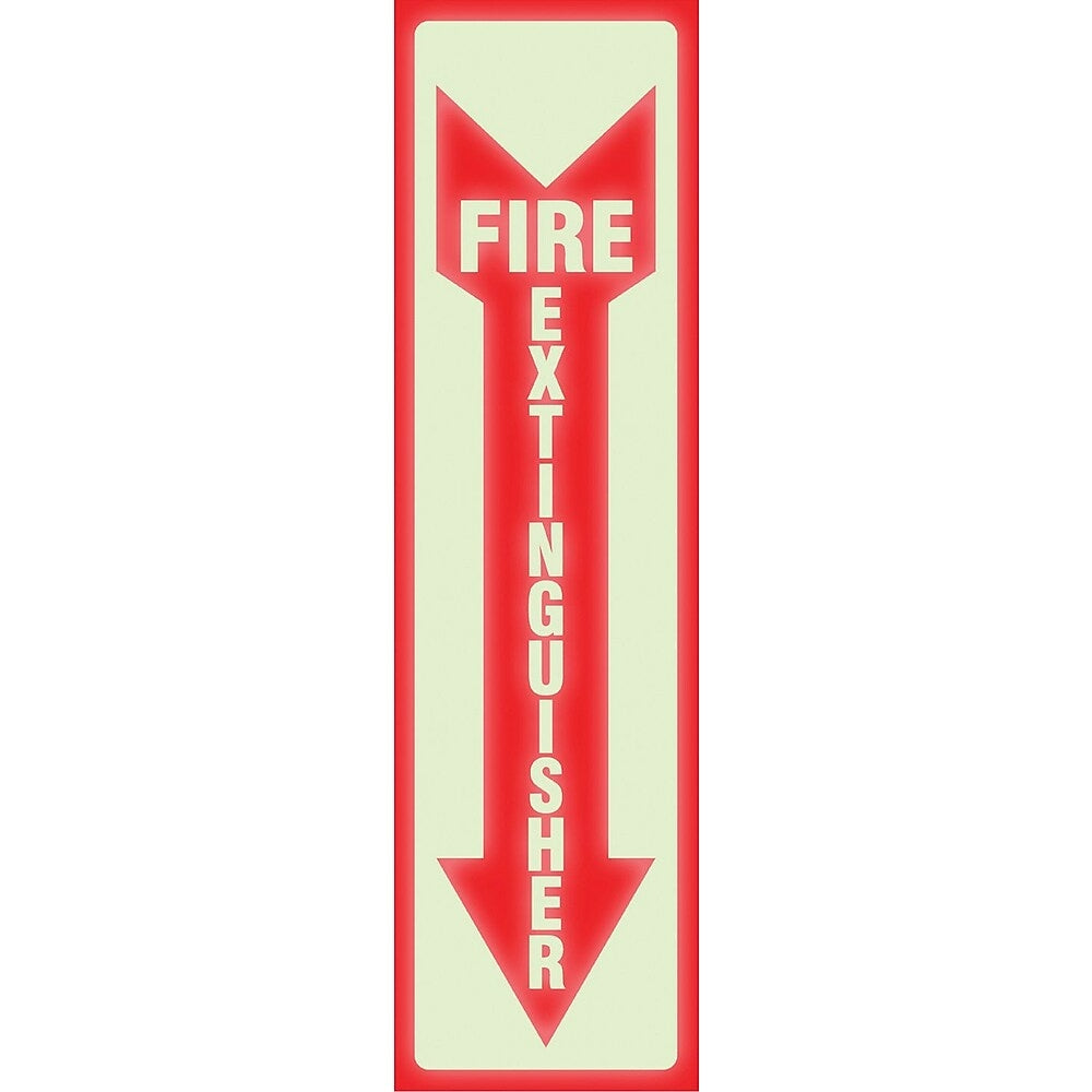 Panneau d'extinction d'incendie phosphorescent - 4 po L x 13 po H