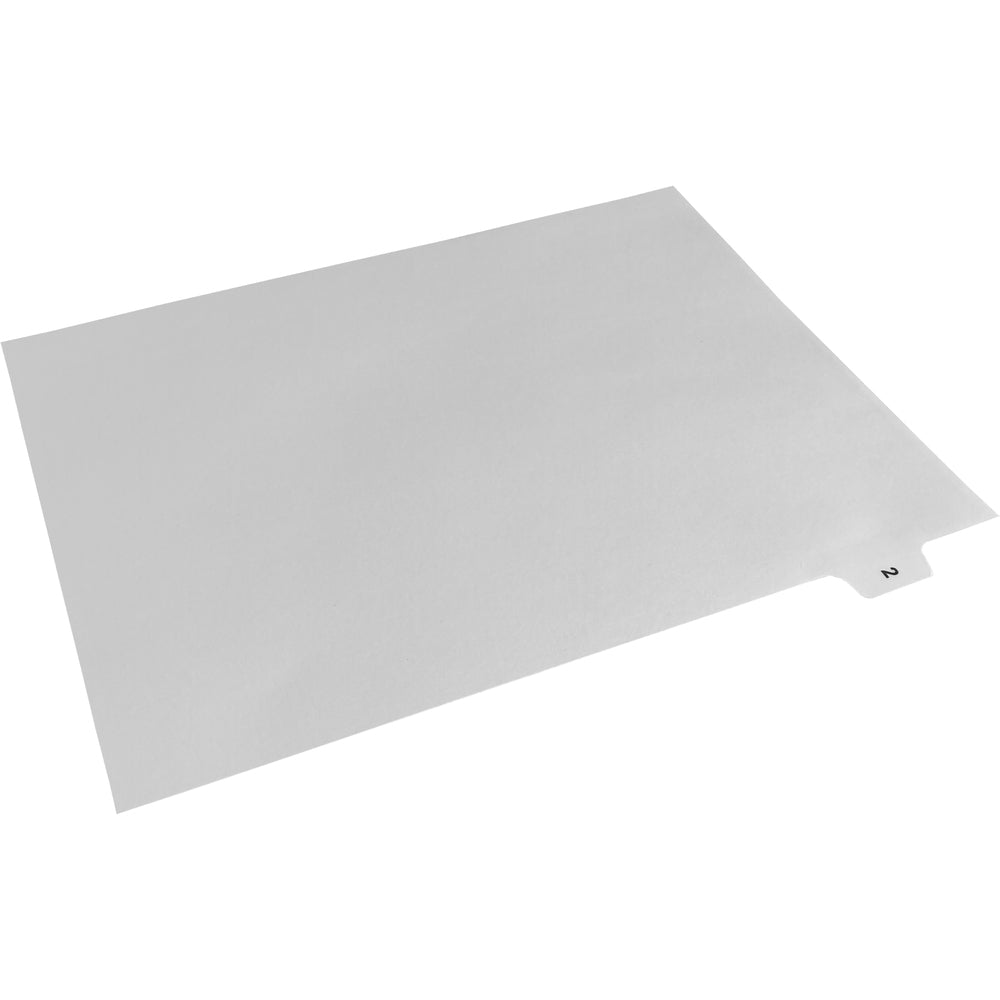 Southwest Number Index Tab White #02 1/10th Cut - 25 Pack