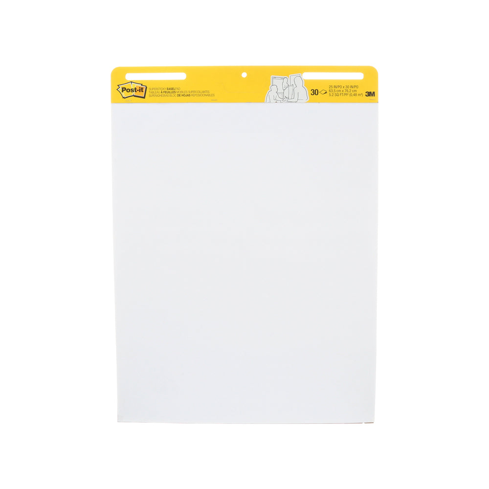 Post-it Easel Pad - 25 in W x 30 in L (63.5 cm W x 76 cm L) - White - 30 sheets per pad