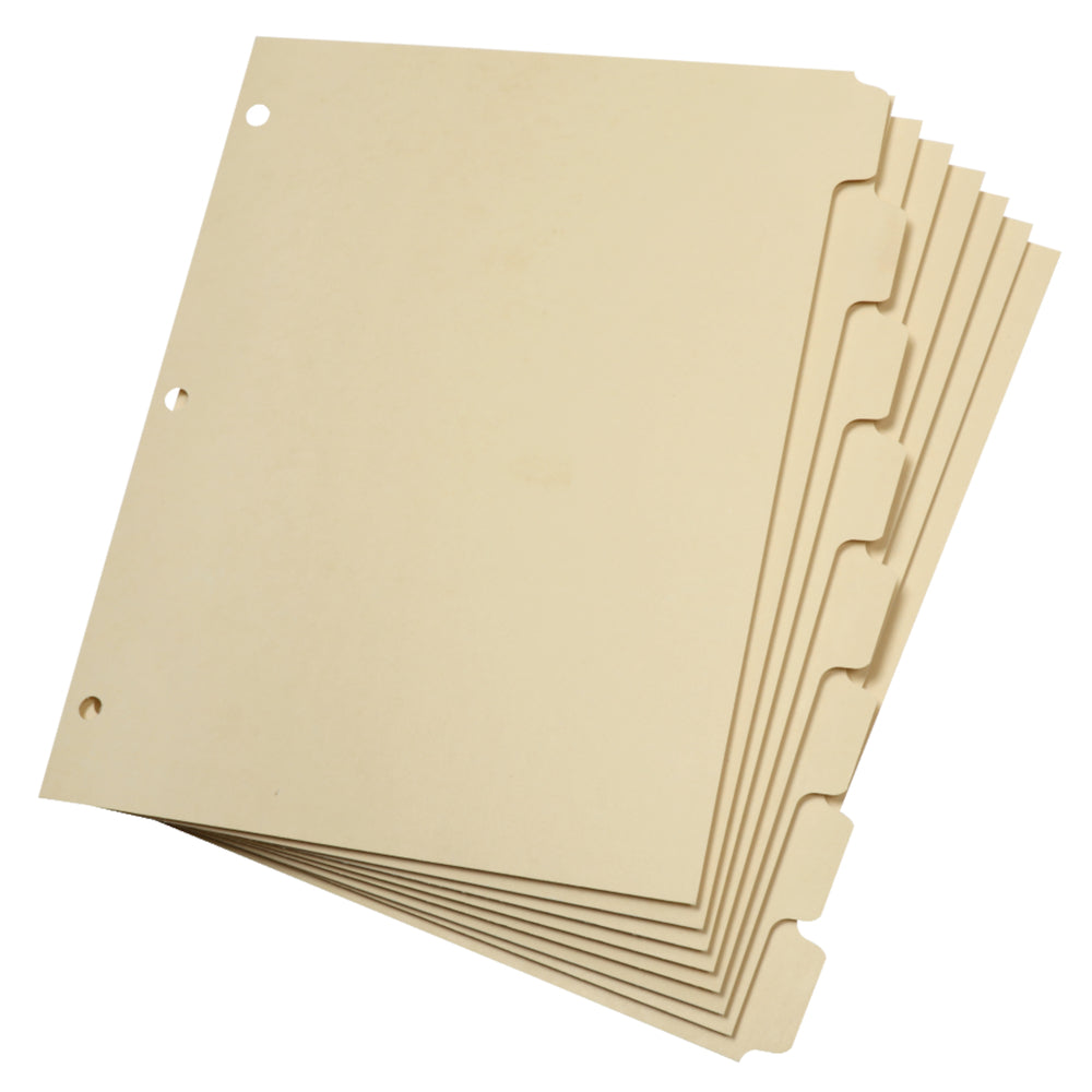 Tops Buff Write-On Dividers - 8 Tabs