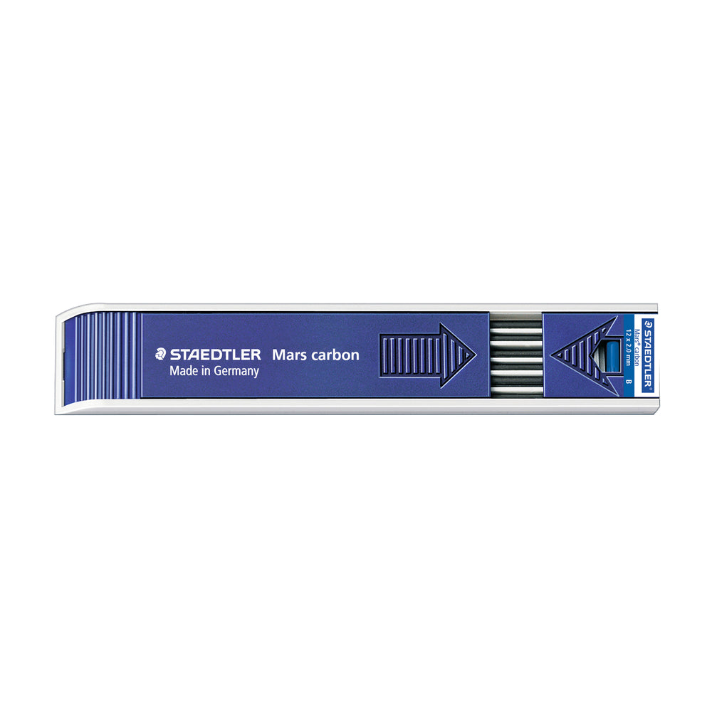 Recharges de mines Staedtler Mars Carbon - B - 2 mm - Lot de 12