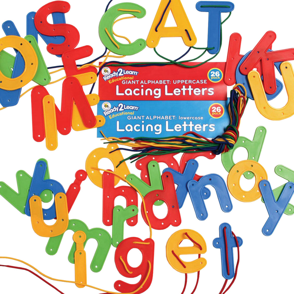 READY 2 LEARN Lacing Alphabet Set - Uppercase and Lowercase