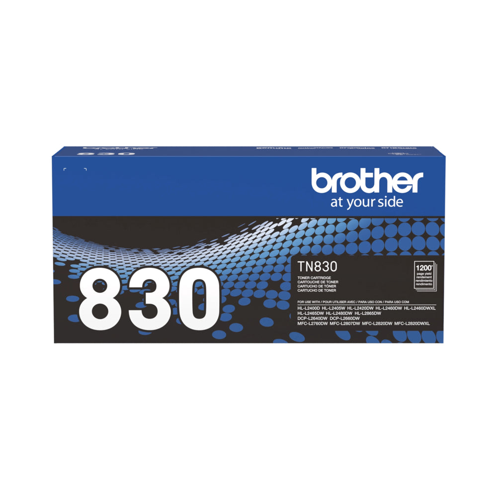 Brother Genuine TN830 Toner Cartridge - Standard Yield - Black