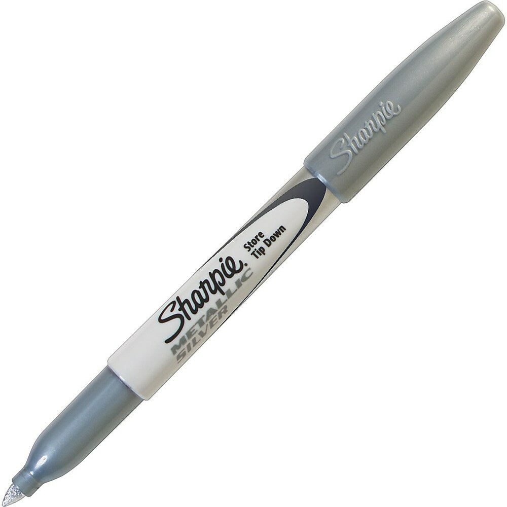 Marqueurs permanents métalliques Sharpie - Pointe fine - Argent