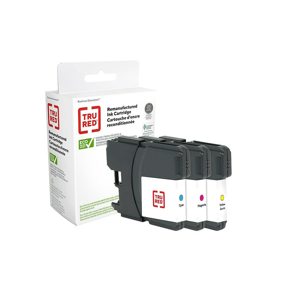 TRU RED Brother LC613PKS Remanufactured Ink Cartridge - Standard Yield - Cyan, Magenta, Yellow - 3-Pack