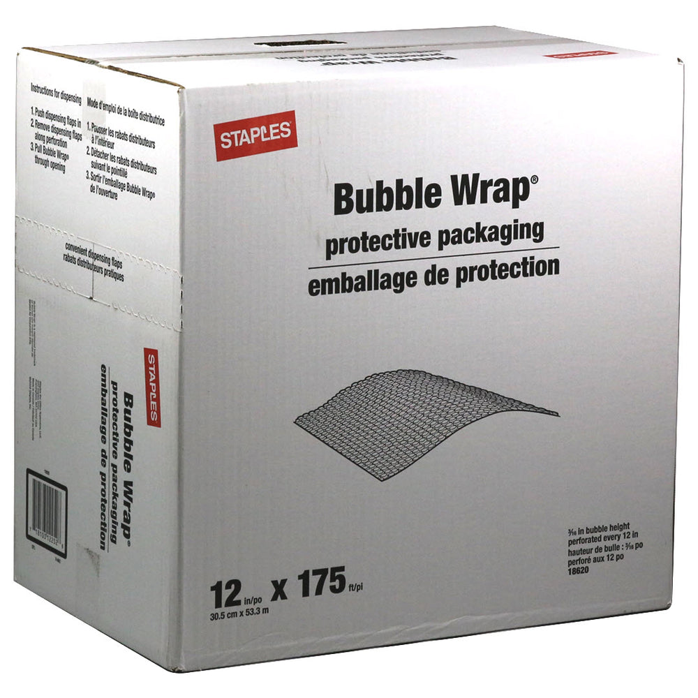 Staples Bubble Cushioning - Dispenser Box - 175' - Perforated every 12"