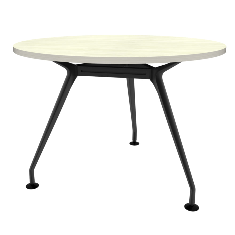 Table de réunion ronde haut de gamme Heartwood HDL Innovations pour 5 personnes – Bois d'hiver noir