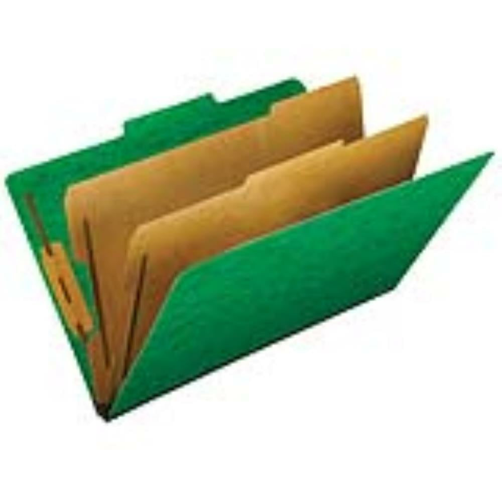 Pendaflex Classification Folders - 2 Dividers - 2" Fasteners - Legal - Dark Green