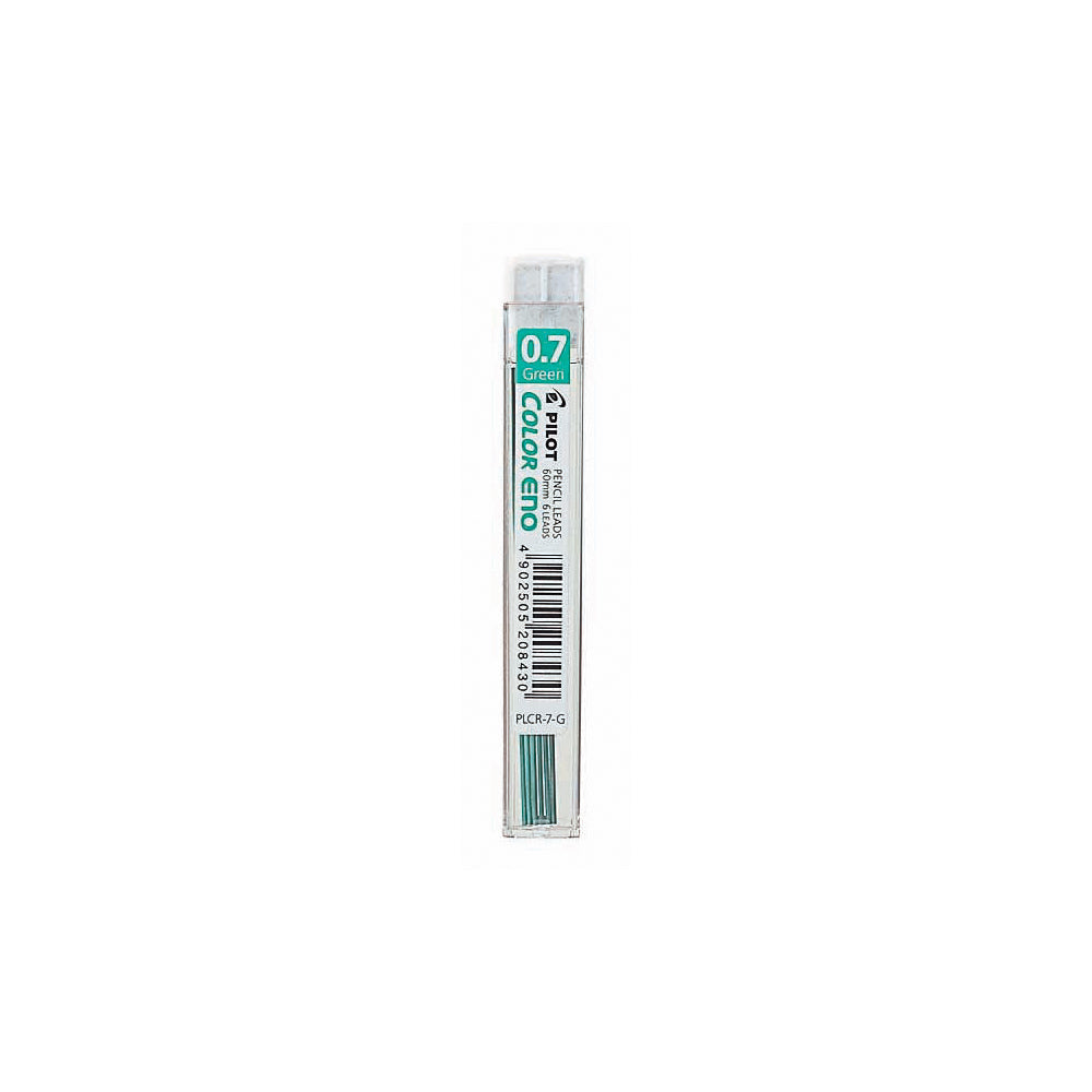 Mines colorées Pilot Colour Eno – 0,7 mm – Vert – Lot de 6