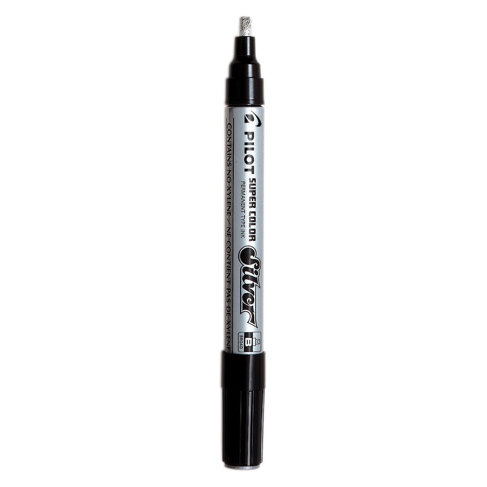 Marqueur permanent Pilot - Pointe ogive - Argent