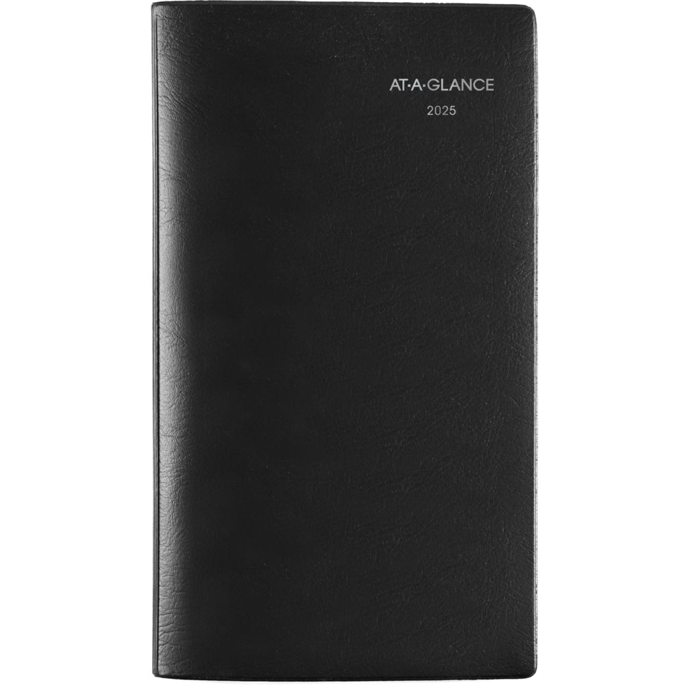 AT-A-GLANCE 2025 Weekly Pocket Planner - 6-3/16" H x 3-1/2" W - Black - Bilingual