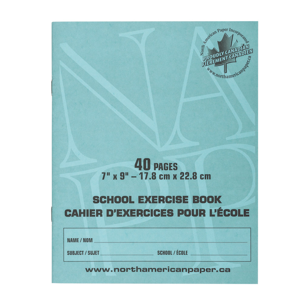 North American Paper Inc. Project Books - 7" x 9" - Half Plain/Half Ruled - RBBR - 40 Pages - 25 Pack