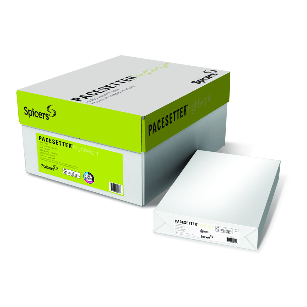 Papier multi-usages haute brillance Spicers Pacesetter - 8,5" x 14" - 20 lb - Blanc - FSC - 500/paquet