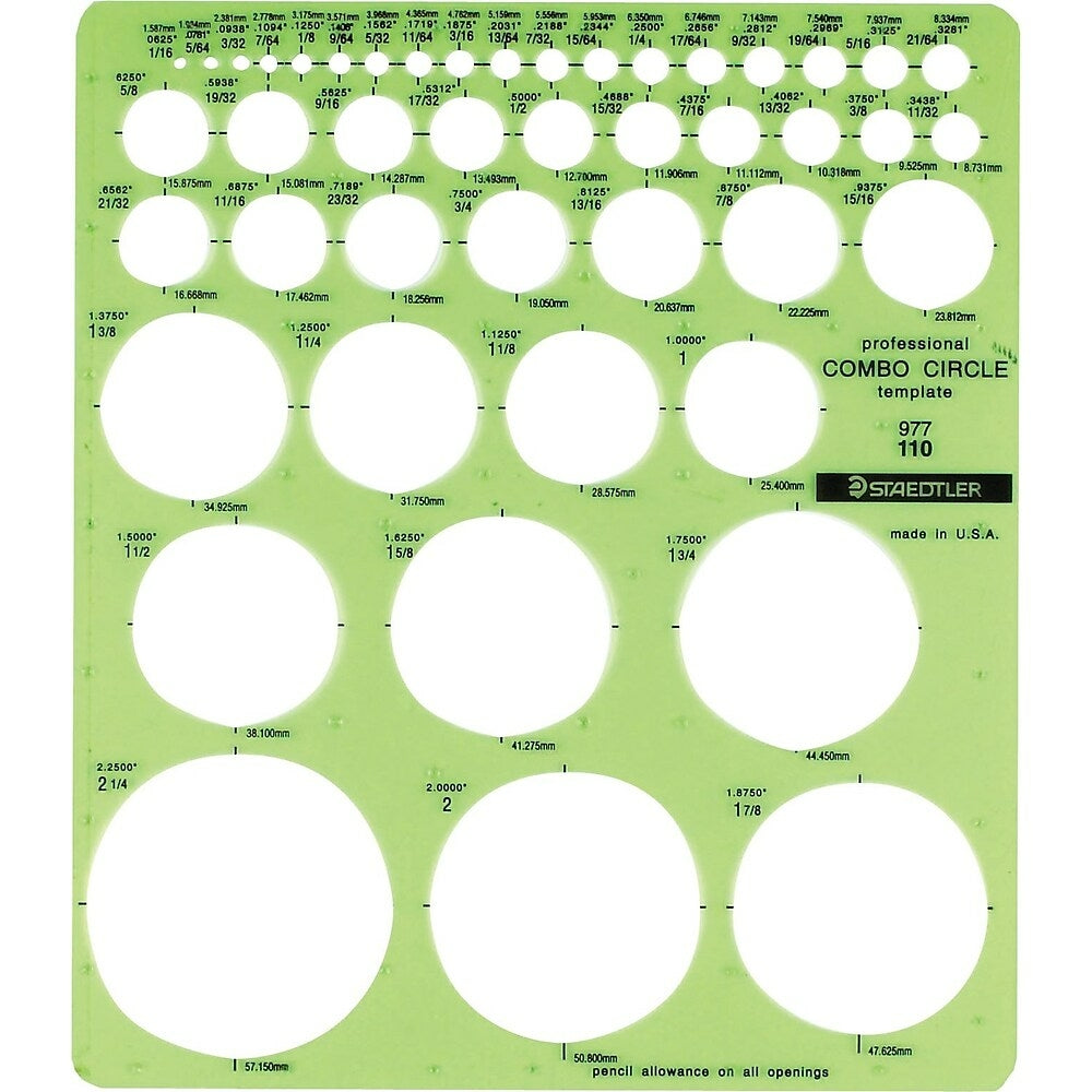 Modèle de pochoir Staedtler-Mars Combo Circle