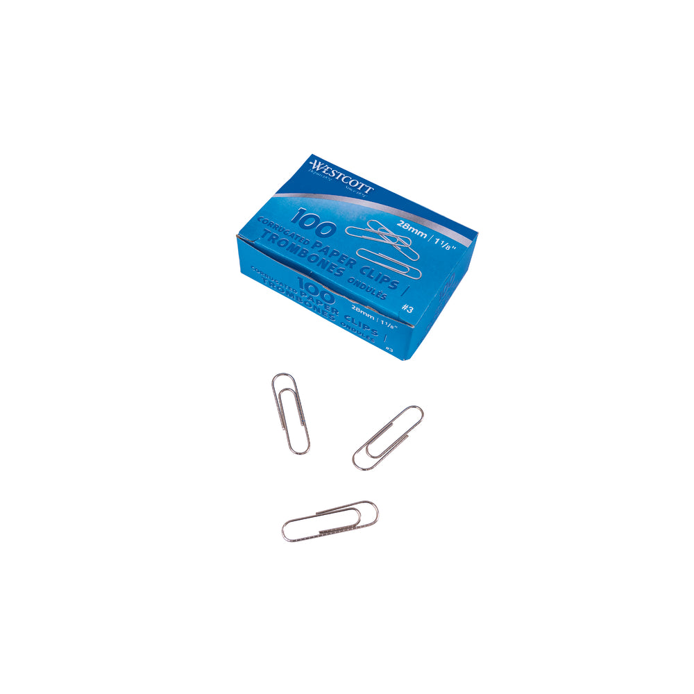 Westcott Paper Clips - 1 1/8" Corrugated - 100 Pack