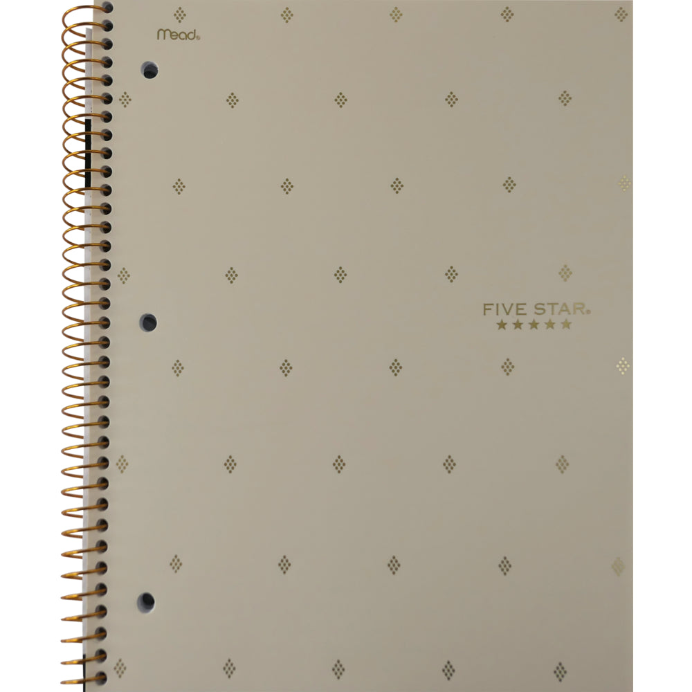 Five Star Style 3-Subject Notebook - 120 Pages - 11" x 8-1/2" - Assorted Colours