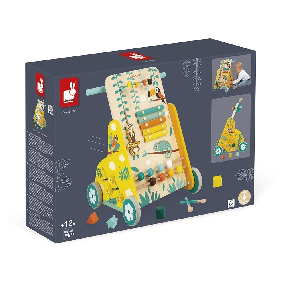 Janod Tropik Multi-Activity Trolley Wood Toy