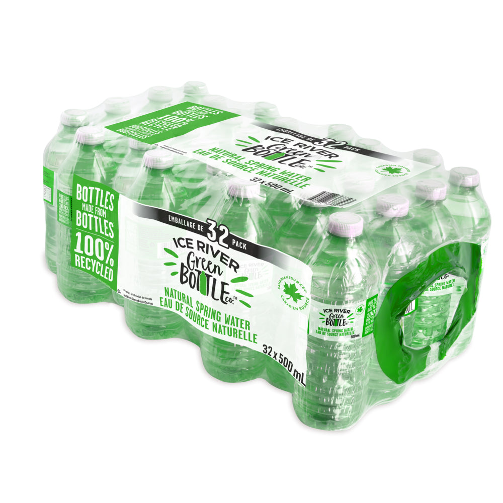 Ice River Green Bottle Spring Water - 500 ml - 32 Pack