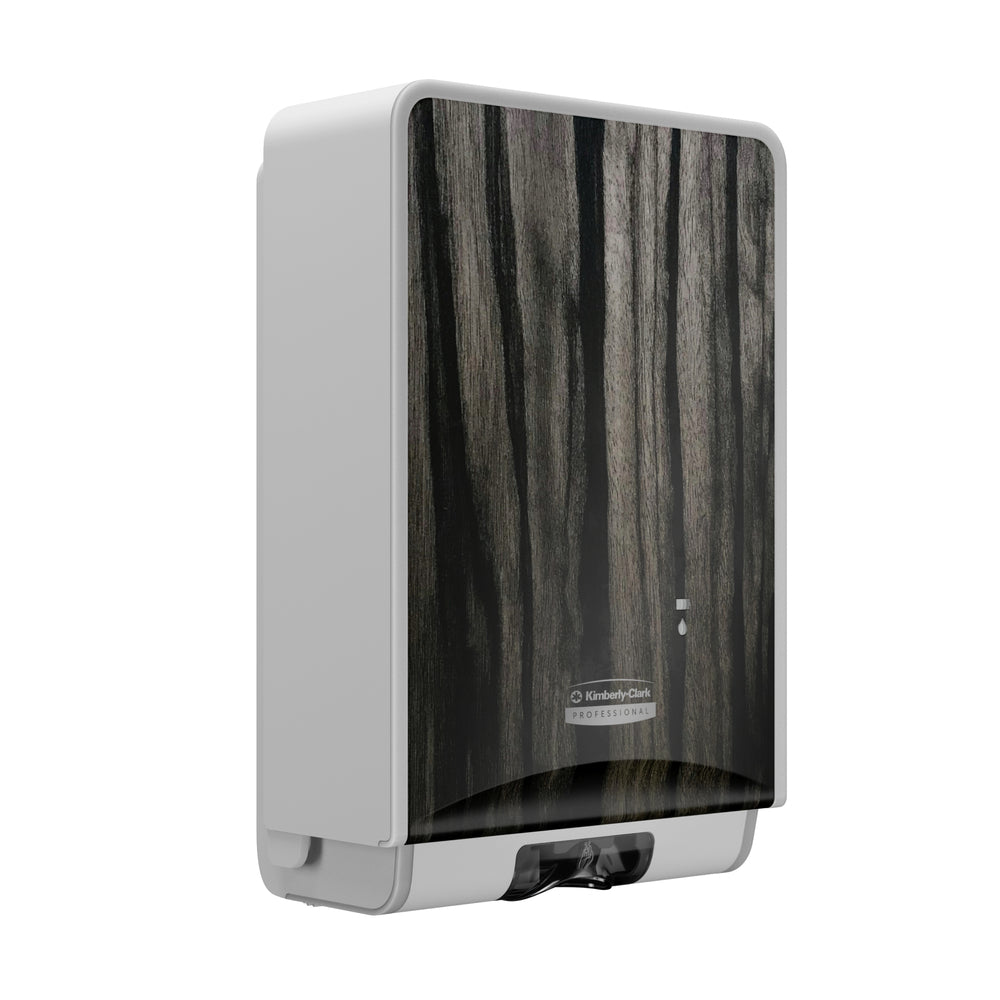 Kimberly-Clark Professional ICON Automatic Soap and Sanitizer Dispenser - with Ebony Woodgrain Design Faceplate