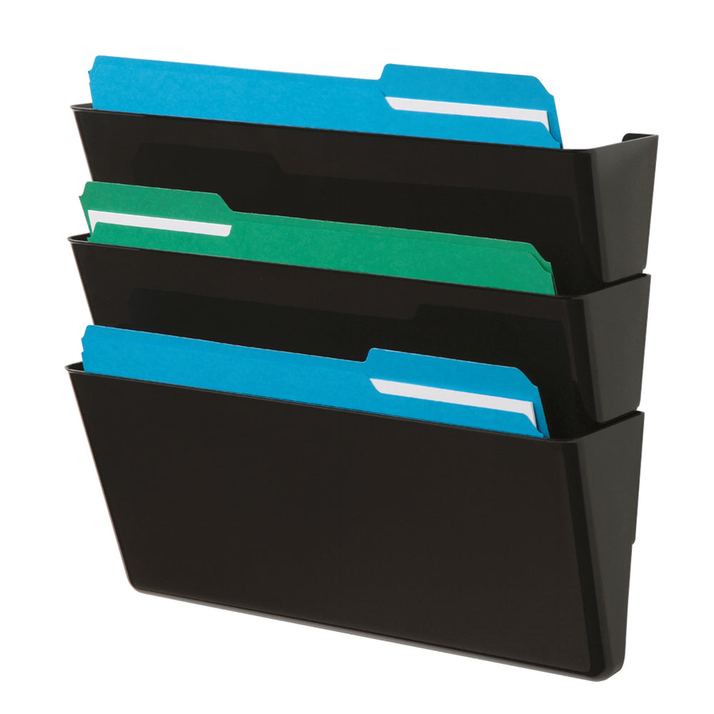 Pochette DocuPocket empilable Deflecto - 3 compartiments - Format légal - Noir (74104)