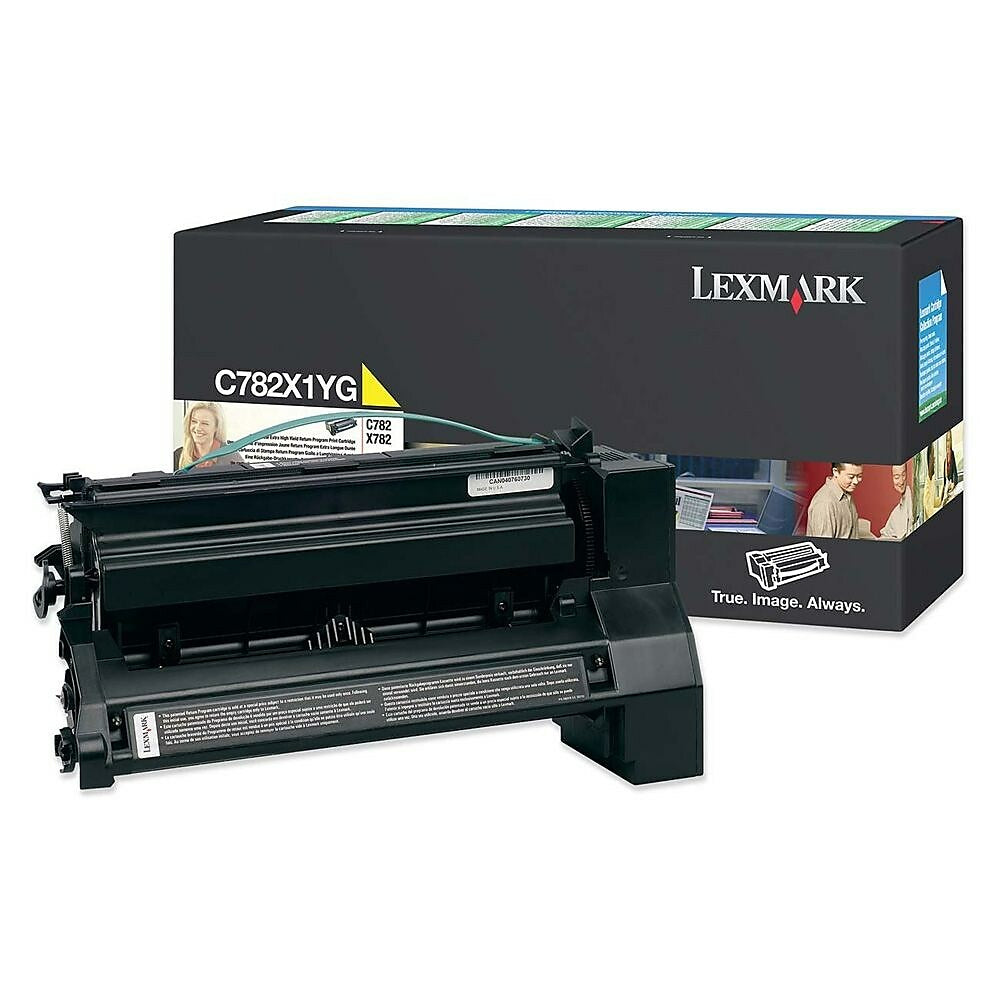 Cartouche d'impression jaune à rendement extra élevé Lexmark C782 (C782X1YG)