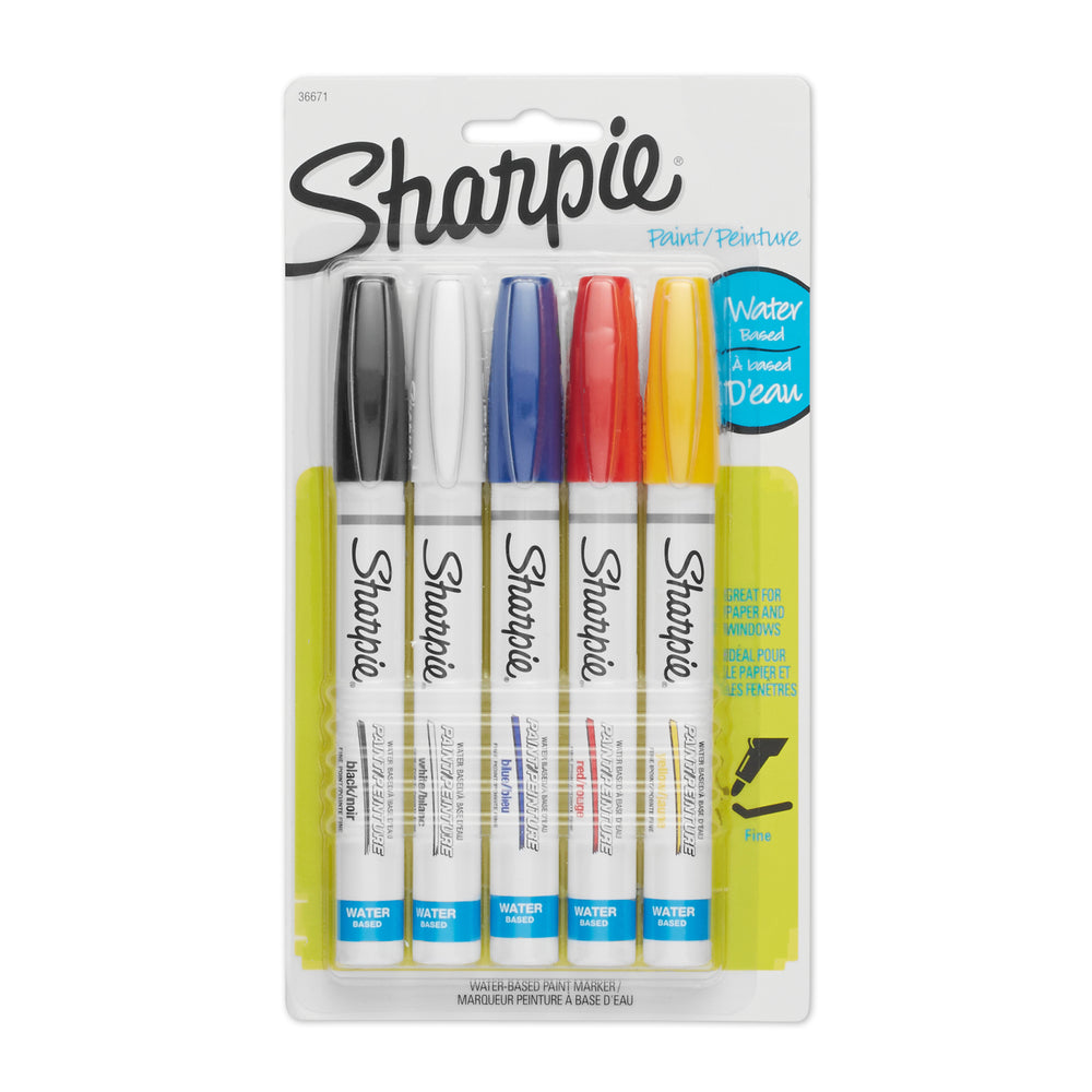 Marqueur de peinture à l'eau Sharpie - Couleurs assorties - Lot de 5