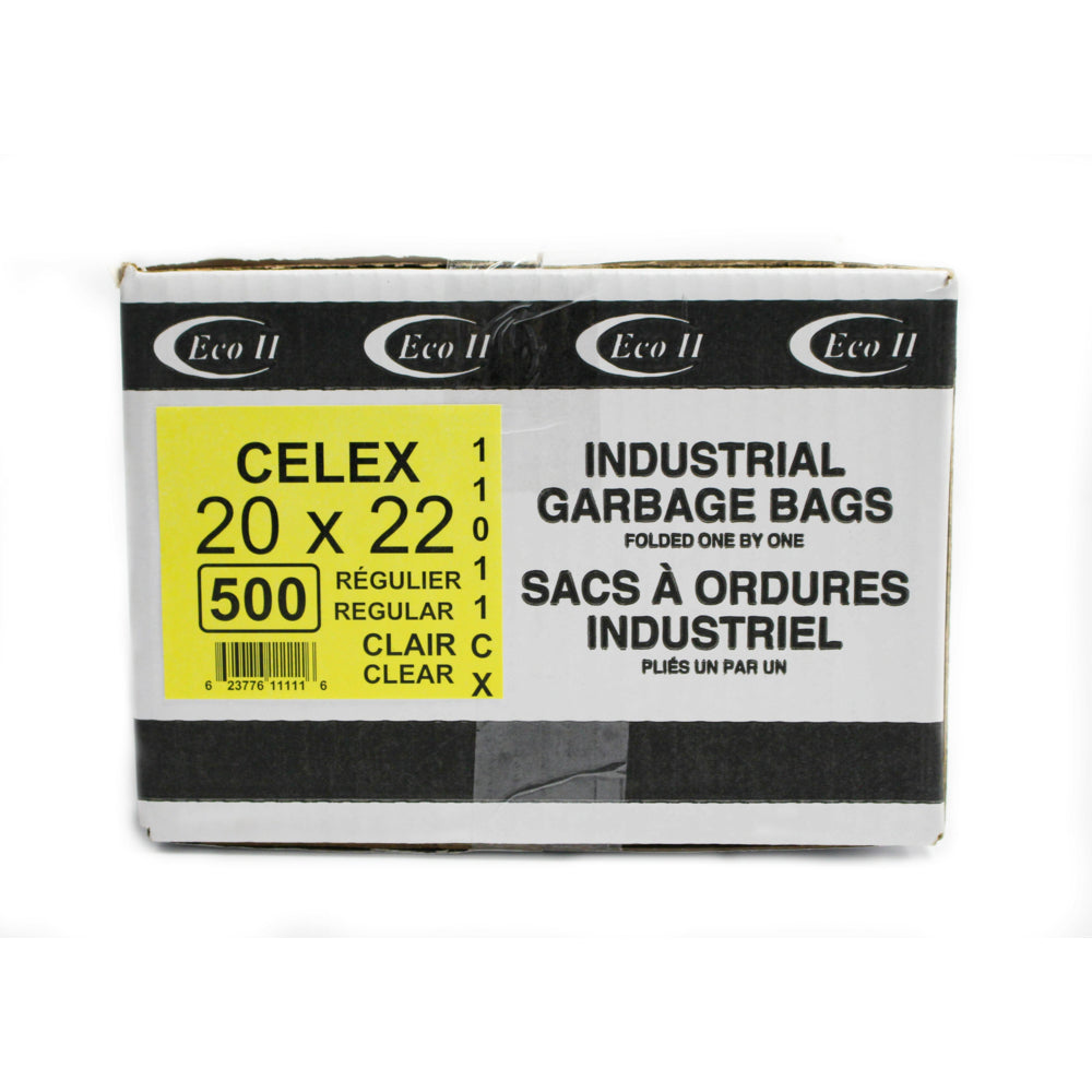 ECO II Garbage Bags, 20"x 22" - Utility - Clear Tint - 500 Pack
