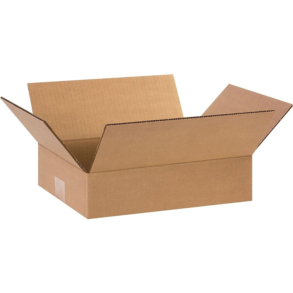 Staples Corrugated Shipping Box - 12" L x 9" W x 3" H - Kraft - 25 Pack