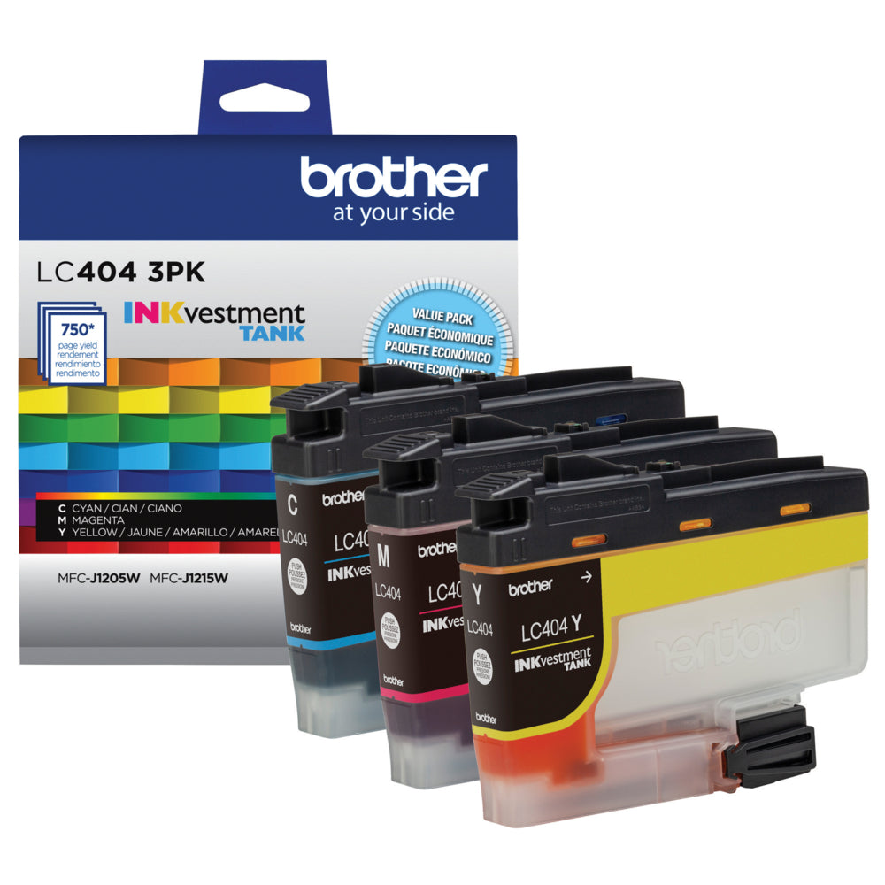 Cartouches d'encre couleur Brother LC4043PKS à rendement standard, lot de 3