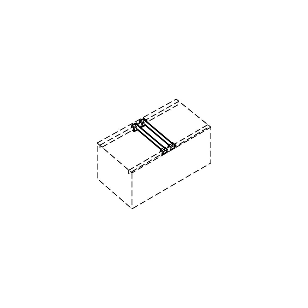Global Front-to-Back Hanging Folder Bars, Frost, 2/Pack