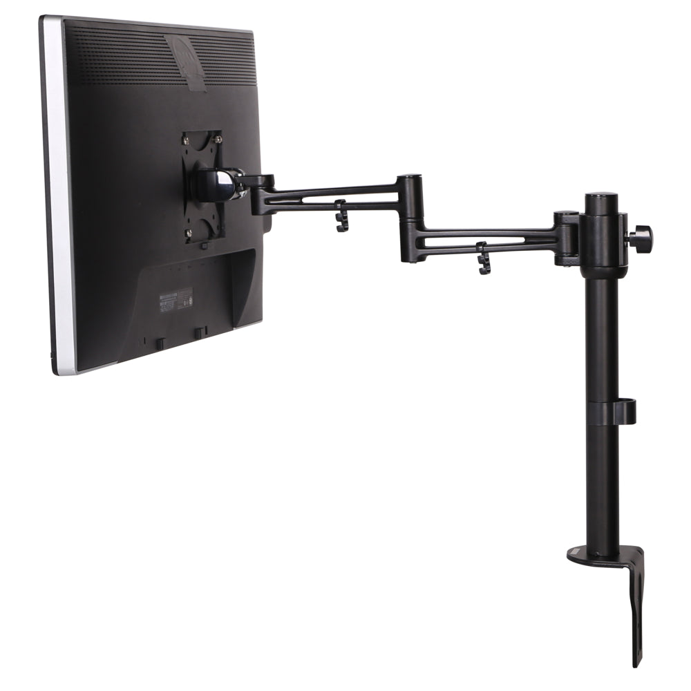Exponent Single Arm Monitor Mount - C-Clamp Mounting - Black