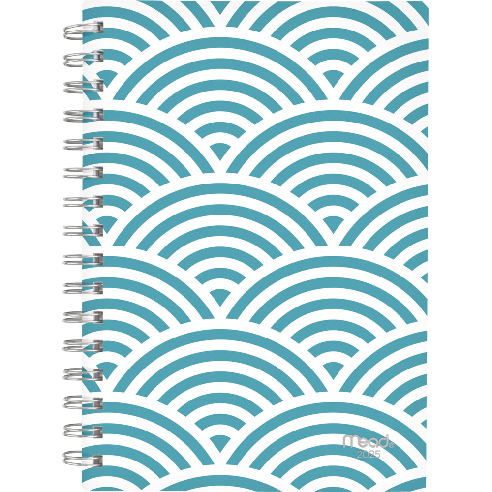 Mead 2025 Teal Arch Weekly/Monthly Planner - 8-1/2" H x 5-1/2" W - Teal - Bilingual
